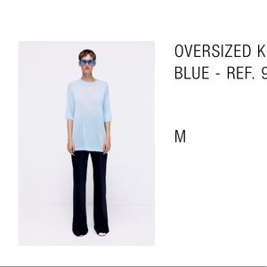 Zara oversized knit top. New with tags.